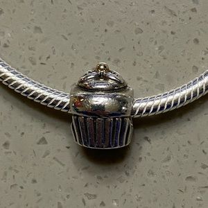 Pandora Two-Tone Retired Cupcake Charm